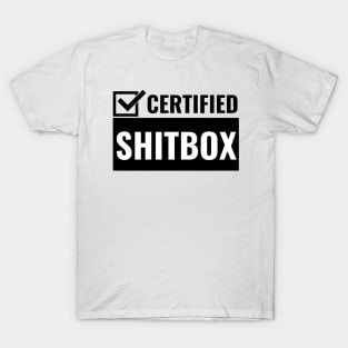 Certified Shitbox - Black Checkbox Design T-Shirt